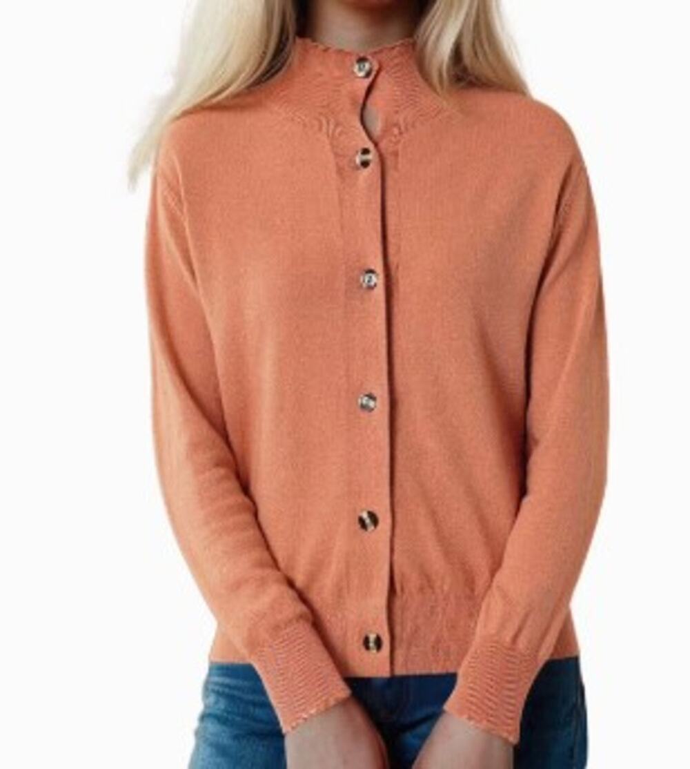 Pumpkin colored Crew Neck Colored Sweater, size Large